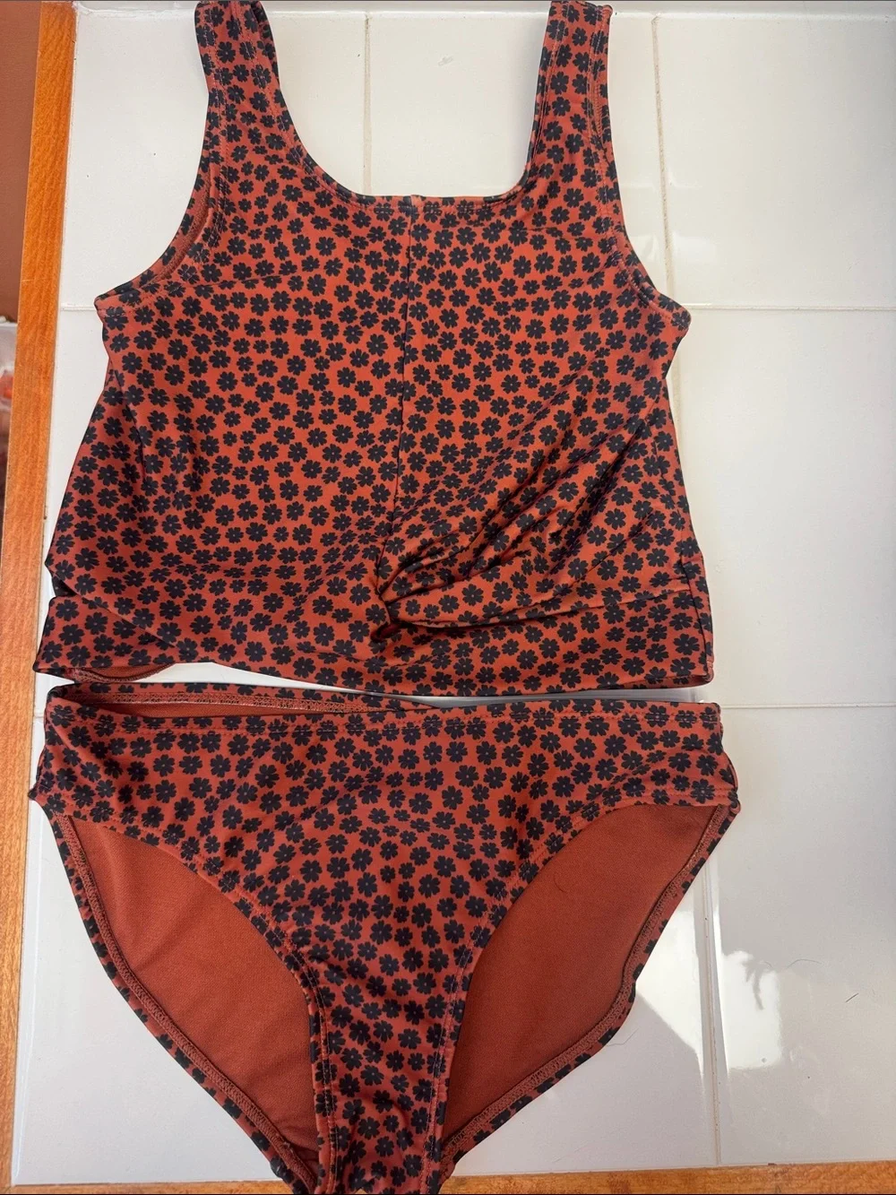 Girls Gap Floral Tankini Swim Set